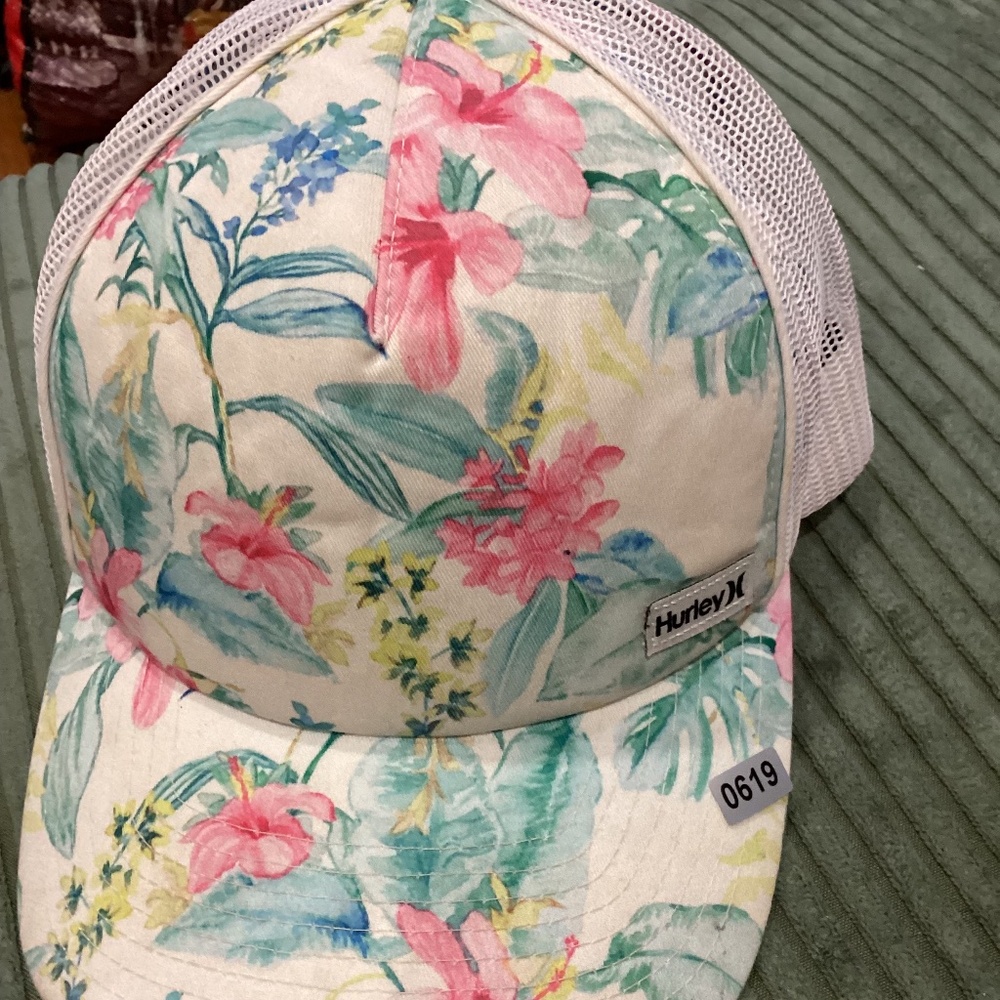 🌸 LSF Hurley Trucker Baseball Mesh Floral Cap Hat